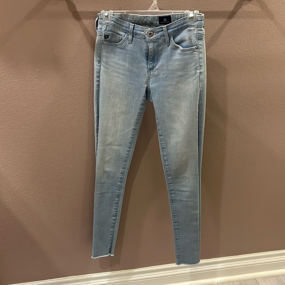 AG Women’s Jeans, size 24R. Light denim color. Stretchy!